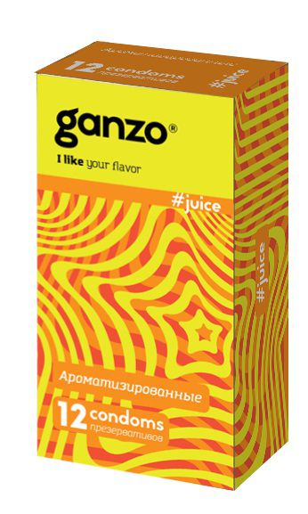 Ароматизированные презервативы Ganzo Juice - 12 шт. - Ganzo - купить с доставкой в Южно-Сахалинске