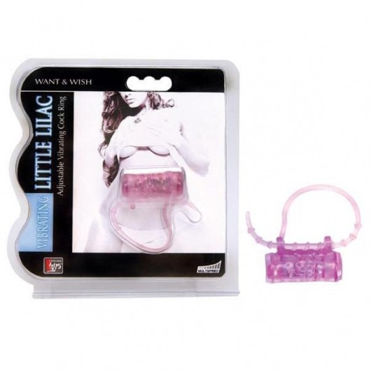 Эрекционное кольцо с вибратором LITTLE LILAC - Dream Toys - в Южно-Сахалинске купить с доставкой