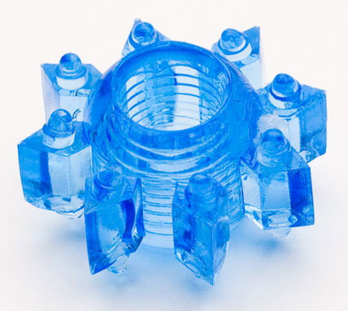 Голубая гелевая насадка-звезда - Toyfa Basic - в Южно-Сахалинске купить с доставкой