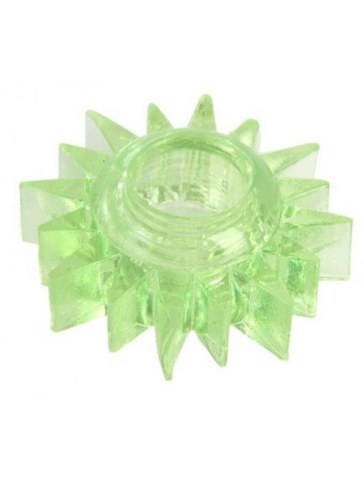 Зеленое эрекционное кольцо-солнце - Toyfa Basic - в Южно-Сахалинске купить с доставкой