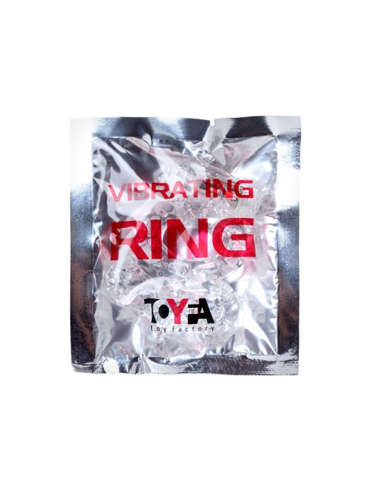 Прозрачное эрекционное кольцо с вибратором  и подхватом - Toyfa Basic - в Южно-Сахалинске купить с доставкой