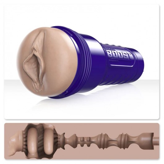 Телесный мастурбатор-вагина Fleshlight Boost Bang - Fleshlight - в Южно-Сахалинске купить с доставкой