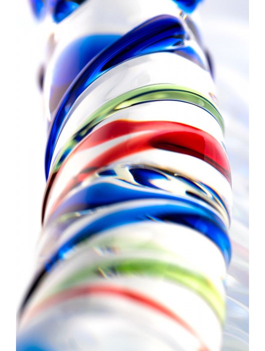 Стеклянный фаллос с различным рельефом - 19,5 см. - Sexus