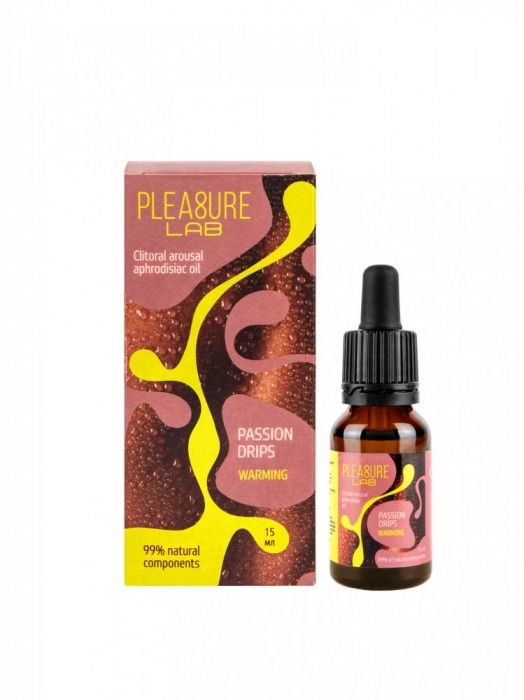 Капли с согревающим эффектом Passion Drips Warming - 15 мл. - Pleasure Lab - купить с доставкой в Южно-Сахалинске