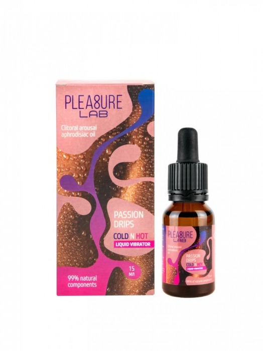 Жидкий вибратор Passion Drips Cold n Hot - 15 мл. - Pleasure Lab - купить с доставкой в Южно-Сахалинске