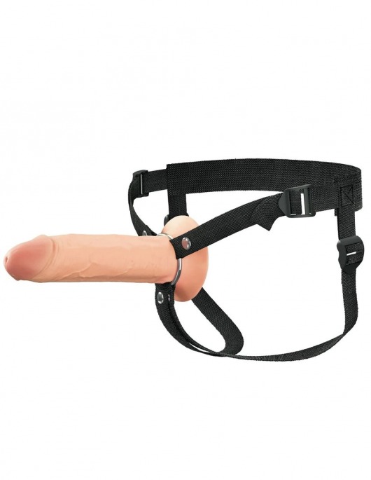 Полый страпон на ремнях 8’’ Hollow Silicone Strap-on - Pipedream - купить с доставкой в Южно-Сахалинске