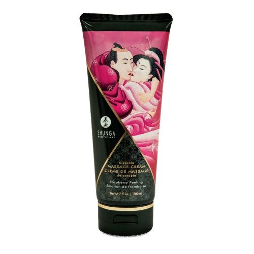 Массажный крем для тела с ароматом малины Raspberry feeling - 200 мл. - Shunga - купить с доставкой в Южно-Сахалинске