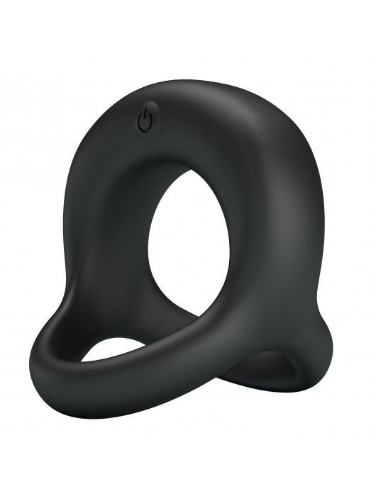 Черное виброкольцо на пенис и мошонку Elliott - Baile - в Южно-Сахалинске купить с доставкой