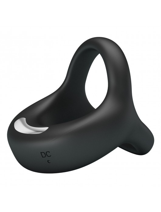 Черное виброкольцо на пенис и мошонку Elliott - Baile - в Южно-Сахалинске купить с доставкой