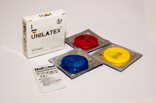 Разноцветные ароматизированные презервативы Unilatex Multifruits - 3 шт. - Unilatex - купить с доставкой в Южно-Сахалинске