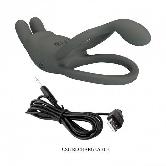 Серое эрекционное виброкольцо Dwayne - Baile - в Южно-Сахалинске купить с доставкой