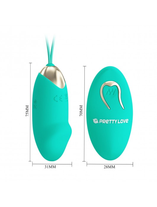 Зеленое виброяйцо Julia с пультом ДУ - Baile