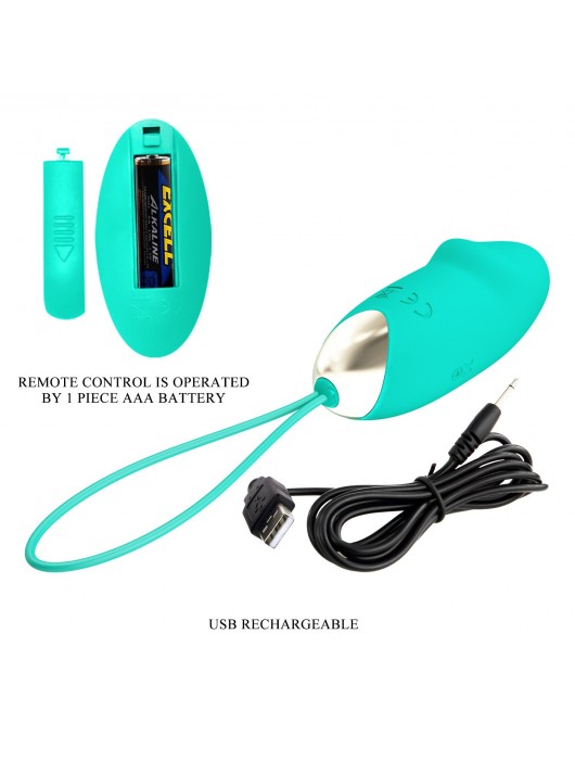 Зеленое виброяйцо Julia с пультом ДУ - Baile