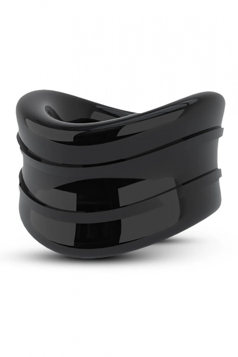 Черное эрекционное кольцо на мошонку Beef Ball Stretcher Snug - Blush Novelties - в Южно-Сахалинске купить с доставкой