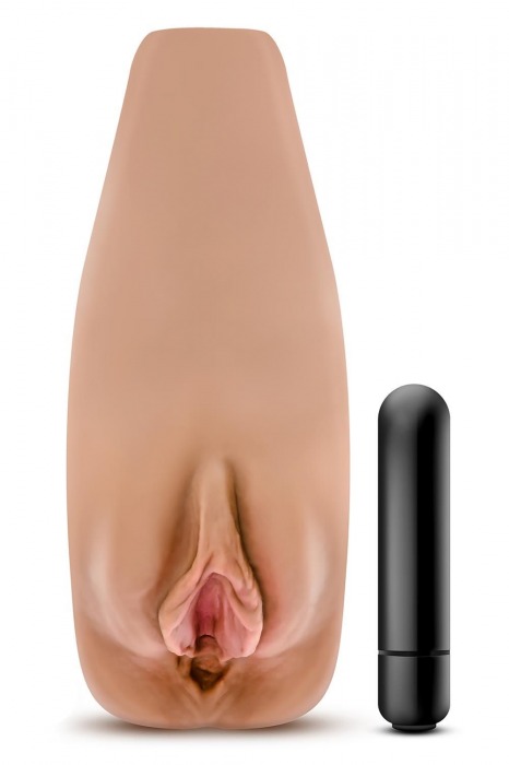 Маструбатор-вагина с вибрацией Soft   Wet Renata Realistic Tan Masturbator - Blush Novelties - в Южно-Сахалинске купить с доставкой