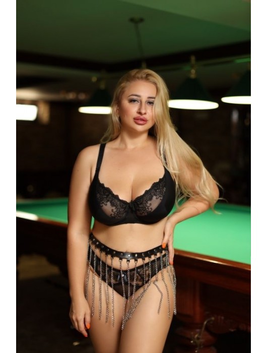 Черно-серебристая портупея-юбка plus size с цепочками - БДСМ Арсенал - купить с доставкой в Южно-Сахалинске
