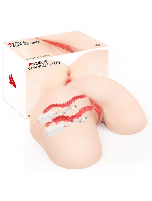 Мастурбатор-полуторс с двойным слоем материала и вибрацией Vanilla Onahole - KOKOS - в Южно-Сахалинске купить с доставкой