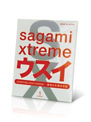 Ультратонкий презерватив Sagami Xtreme SUPERTHIN - 1 шт. - Sagami - купить с доставкой в Южно-Сахалинске