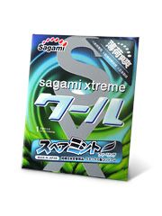 Презерватив Sagami Xtreme Mint с ароматом мяты - 1 шт. - Sagami - купить с доставкой в Южно-Сахалинске