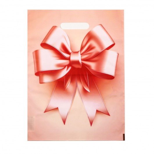 Пакет с принтом в виде банта с вырубной ручкой (30х40 см) - Сима-Ленд - купить с доставкой в Южно-Сахалинске