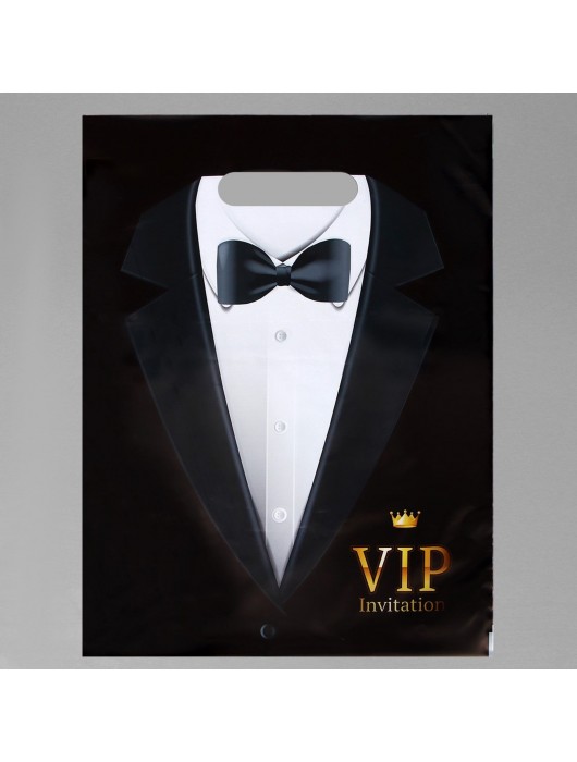 Пакет «Смокинг VIP» полиэтиленовый с вырубной ручкой (30х40 см) - UPAK LAND - купить с доставкой в Южно-Сахалинске