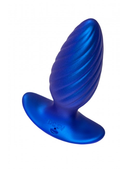 Синяя анальная вибровтулка Closs с управлением через приложение - ToyFa
