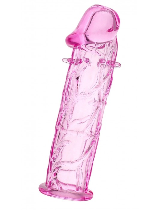 Розовая насадка фаллической формы - 12,5 см. - A-toys - в Южно-Сахалинске купить с доставкой