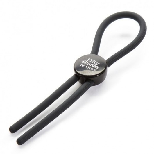 Тёмно-серое эрекционное кольцо с зажимом Again and Again Adjustable Cock Ring - Fifty Shades of Grey - в Южно-Сахалинске купить с доставкой
