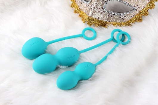 Набор зелёных вагинальных шариков Nova Ball со смещенным центром тяжести - Svakom