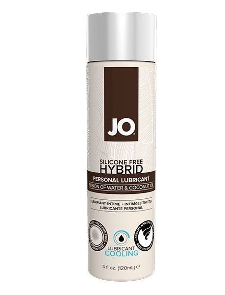 Водно-масляный лубрикант с охлаждающим эффектом JO Silicon free Hybrid Lubricant COOLING - 120 мл. - System JO - купить с доставкой в Южно-Сахалинске