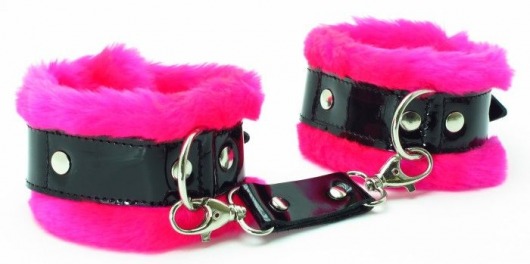 Розовые наручники с мехом BDSM Light - БДСМ Арсенал - купить с доставкой в Южно-Сахалинске