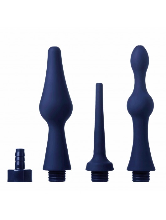 Набор из 3 универсальных насадок для анального душа Universal 3 Piece Silicone Enema Attachment Set - XR Brands - купить с доставкой в Южно-Сахалинске