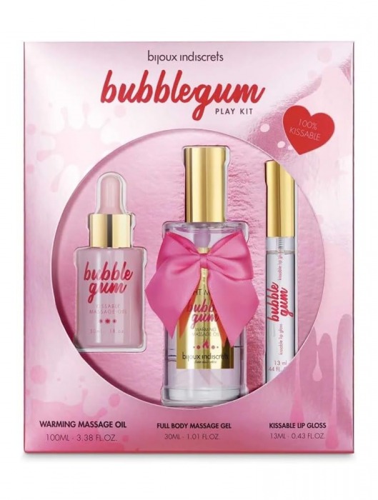 Набор средств для массажа и ласк Bubblegum Play Kit - Bijoux Indiscrets - купить с доставкой в Южно-Сахалинске
