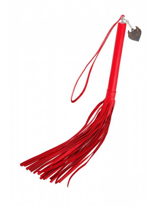Красная кожаная плеть с петлёй - 50 см. - Pecado - купить с доставкой в Южно-Сахалинске