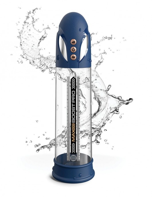 Синяя вакуумная автоматическая помпа Max Boost Pro Flow - Pipedream - в Южно-Сахалинске купить с доставкой