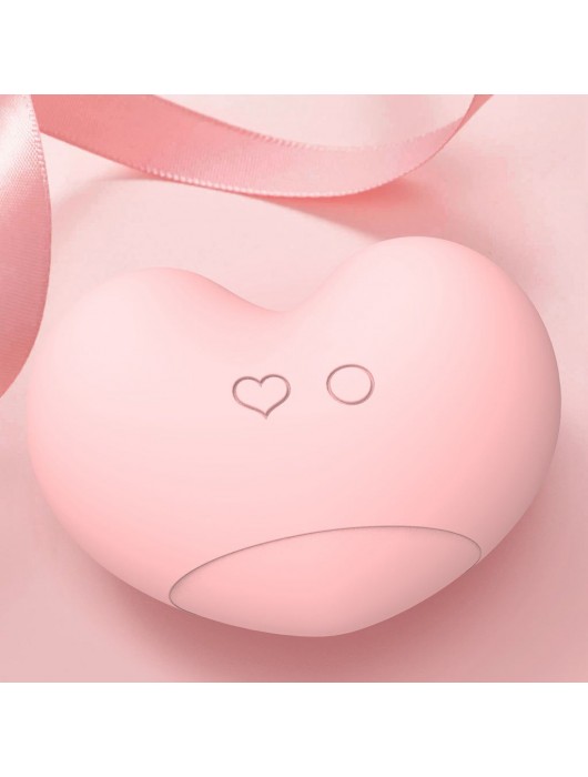 Розовый вакуумный стимулятор Heart в форме сердца - BeYourLover