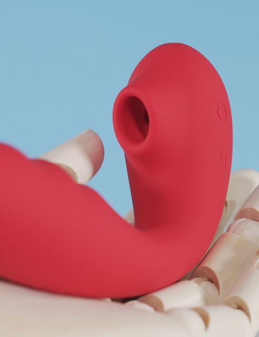 Красный вибратор с вакуумной стимуляцией и нагревом Tara - BeYourLover