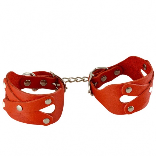 Красные наручники «Цезарь» - Sitabella - купить с доставкой в Южно-Сахалинске