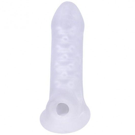 Тонкая насадка-удлинитель с подхватом мошонки Jacked Up - Doc Johnson - в Южно-Сахалинске купить с доставкой