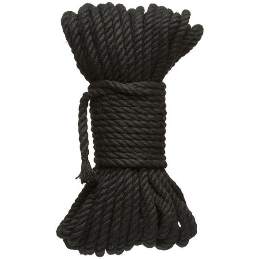 Черная верёвка для связывания и фиксации Bind Tie - 15,24 м. - Doc Johnson - купить с доставкой в Южно-Сахалинске