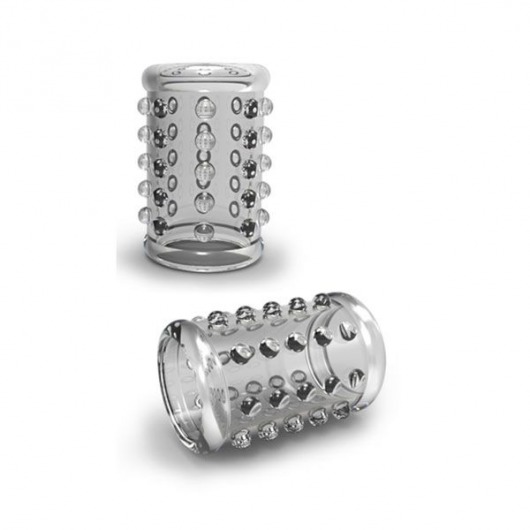 Прозрачная насадка на пенис с шишечками STAY HARD COCK SLEEVE 02 CLEAR - Blush Novelties - в Южно-Сахалинске купить с доставкой