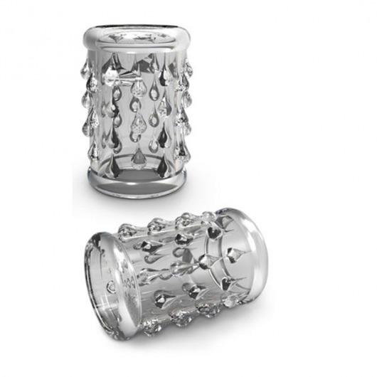 Прозрачная насадка с капельками STAY HARD COCK SLEEVE 05 CLEAR - Blush Novelties - в Южно-Сахалинске купить с доставкой