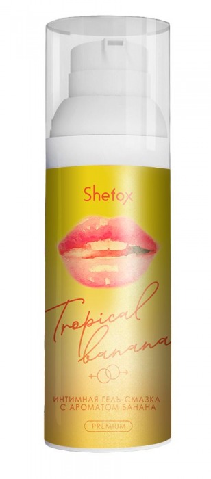 Интимная гель-смазка Shefox Premium «Тропический банан» - 50 мл. - Shefox - купить с доставкой в Южно-Сахалинске