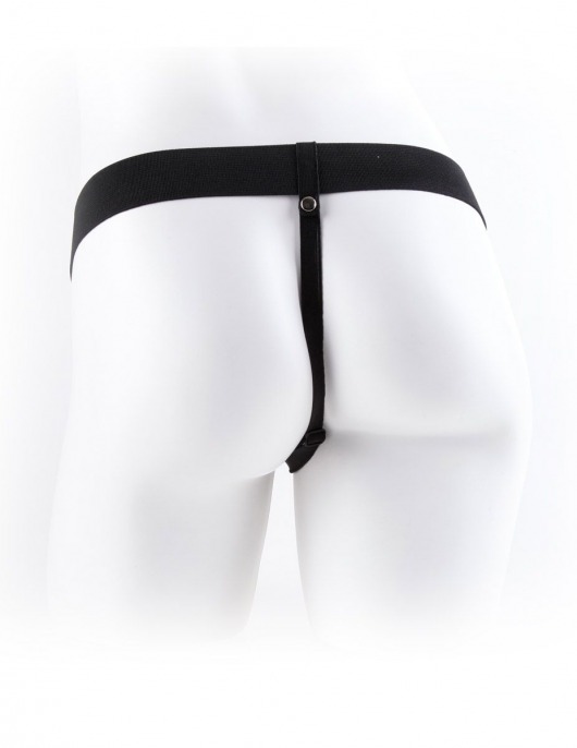 Телесный полый страпон с вибрацией Vibrating Hollow Strap-On with Balls - 24 см. - Pipedream - купить с доставкой в Южно-Сахалинске