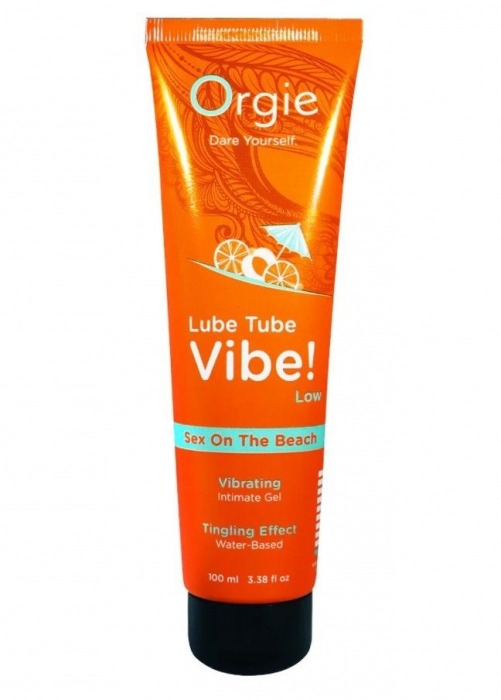 Гель с эффектом вибрации Lube Tube Vibe Low Sex On The Beach - 100 мл. - ORGIE - купить с доставкой в Южно-Сахалинске