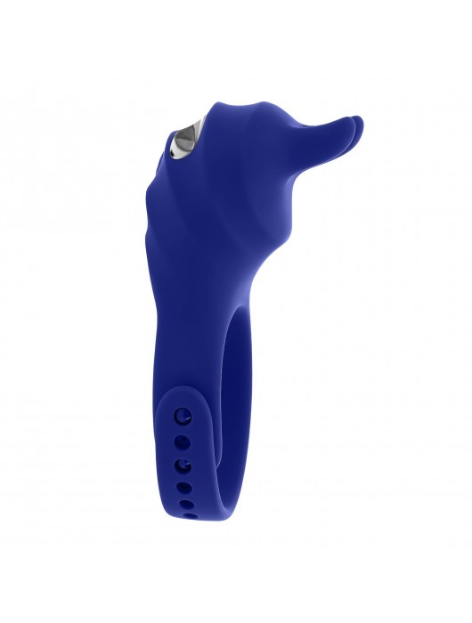 Синее эрекционное виброкольцо с клиторальной подушечкой и пультом ДУ Adjustable Fun Ring - Zero Tolerance - в Южно-Сахалинске купить с доставкой