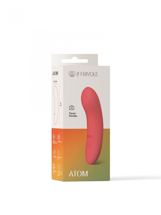 Коралловый мини-вибратор Atom - 11,5 см. - Le Frivole