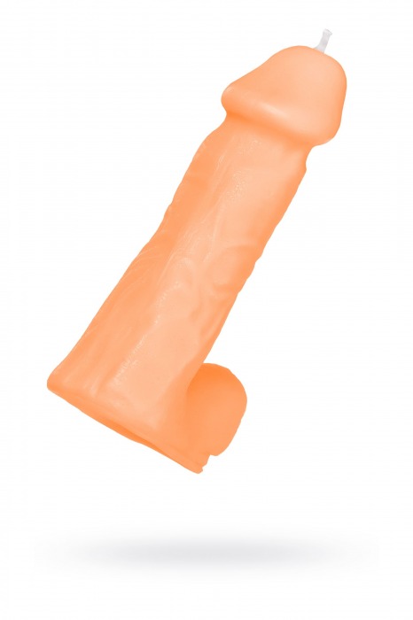 Оранжевая сувенирная свеча «Пенис» - Pecado - купить с доставкой в Южно-Сахалинске