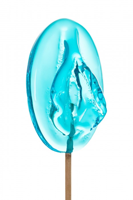 Леденец в форме вагины со вкусом блю кюрасао - 50 гр. - Sosuчki - купить с доставкой в Южно-Сахалинске