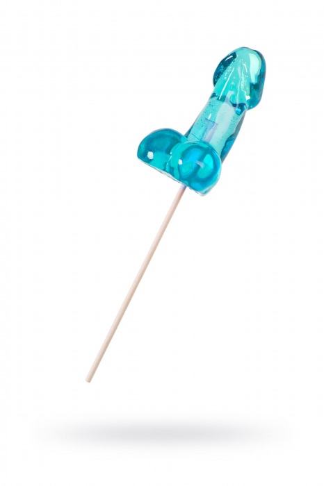Голубой леденец в форме члена со вкусом блю кюрасао - 80 гр. - Sosuчki - купить с доставкой в Южно-Сахалинске